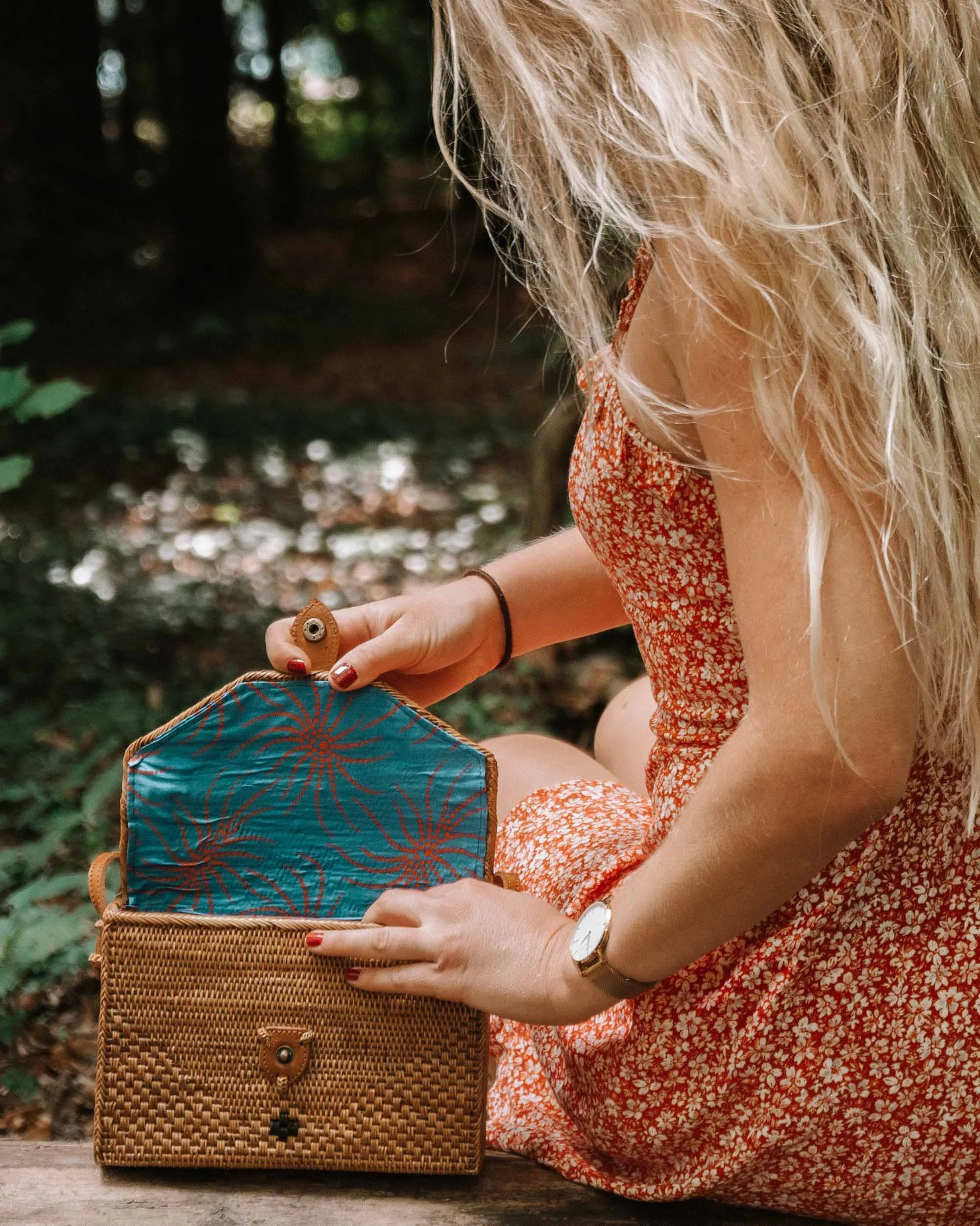Vegan Mawi Rattan Bag