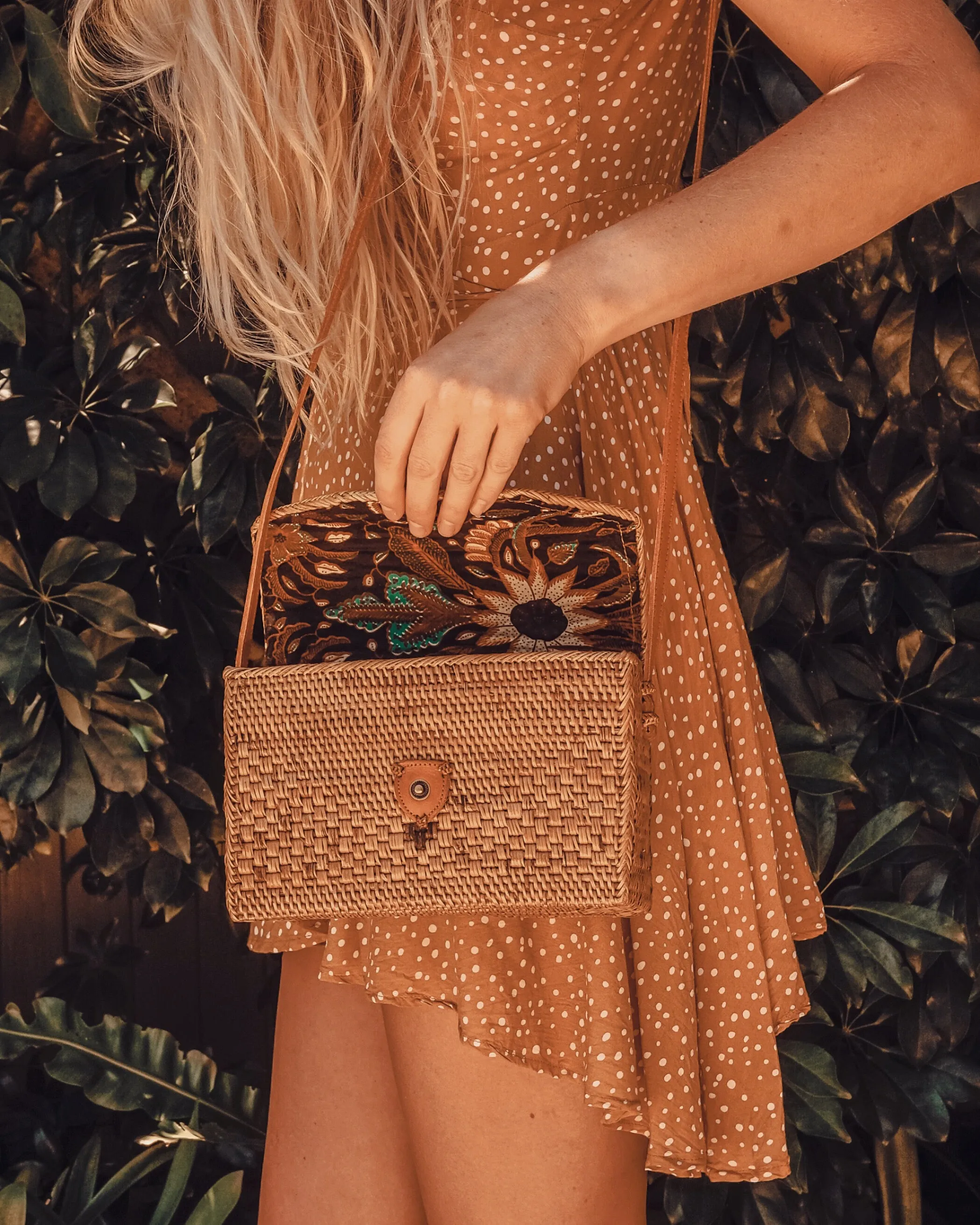 Vegan Mawi Rattan Bag