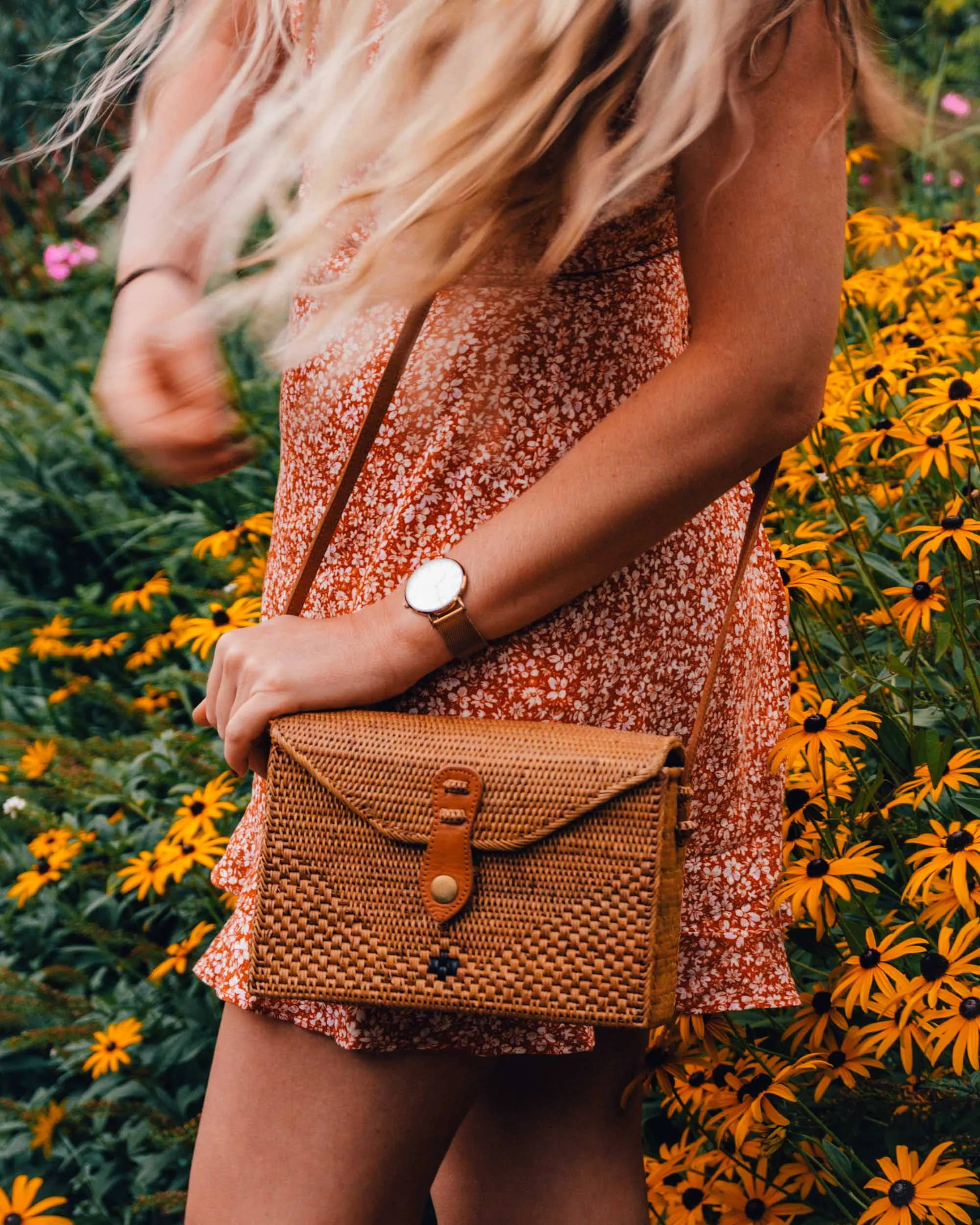 Vegan Mawi Rattan Bag