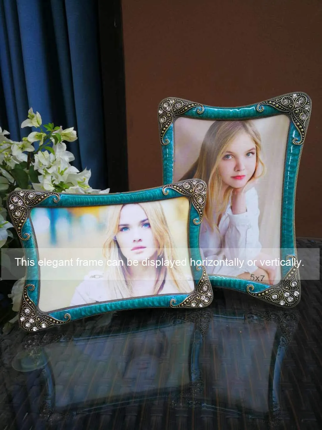 Vintage Picture Frame 8x10 Luxury Metal Photo Frames of HD Glass