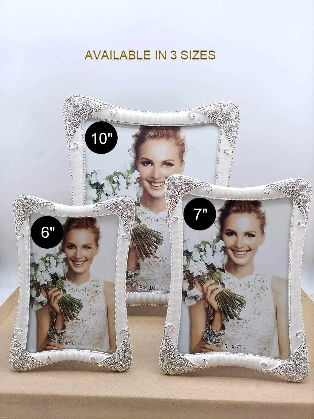 Vintage Picture Frame 8x10 Luxury Metal Photo Frames of HD Glass