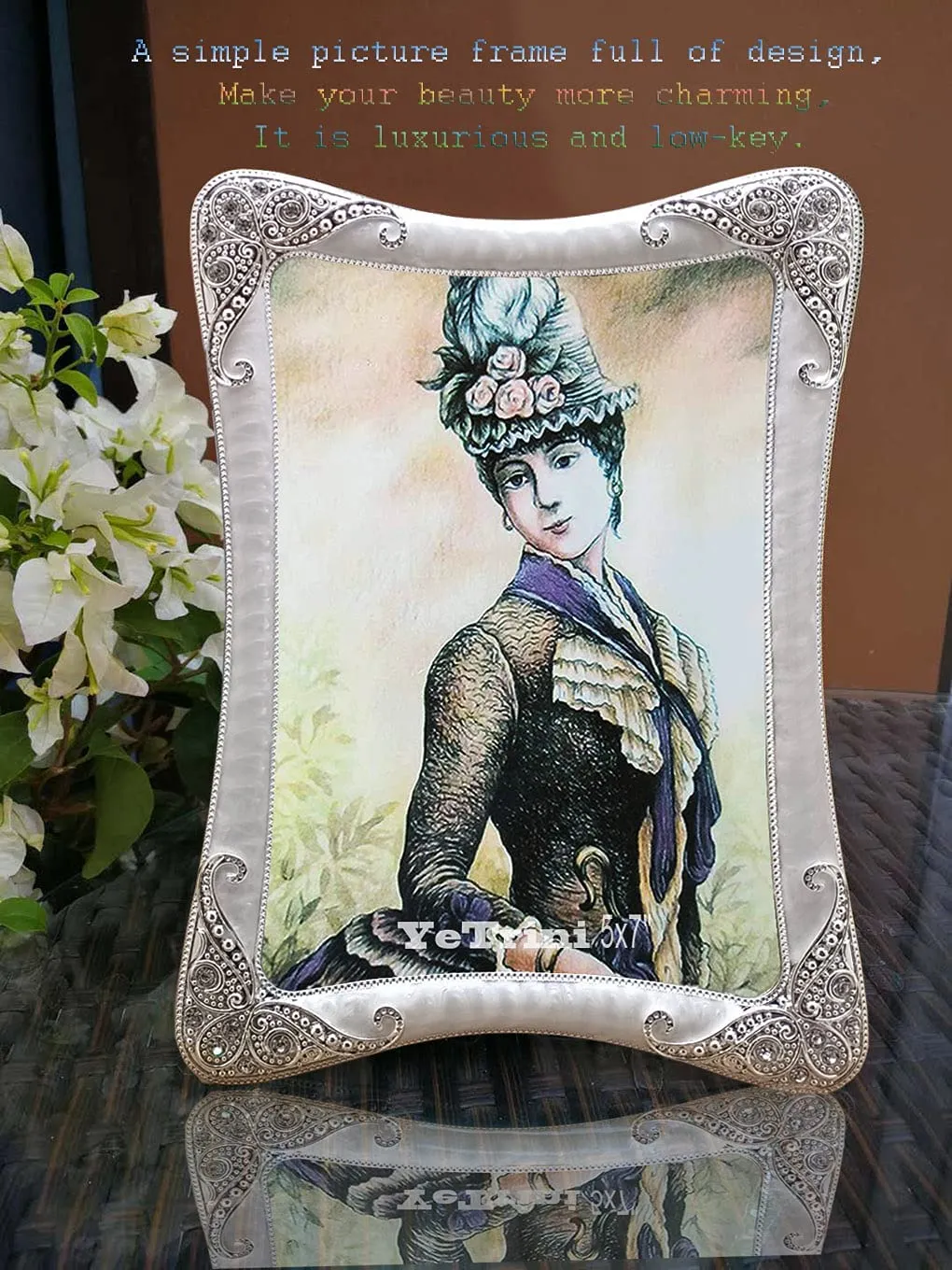Vintage Picture Frame 8x10 Luxury Metal Photo Frames of HD Glass