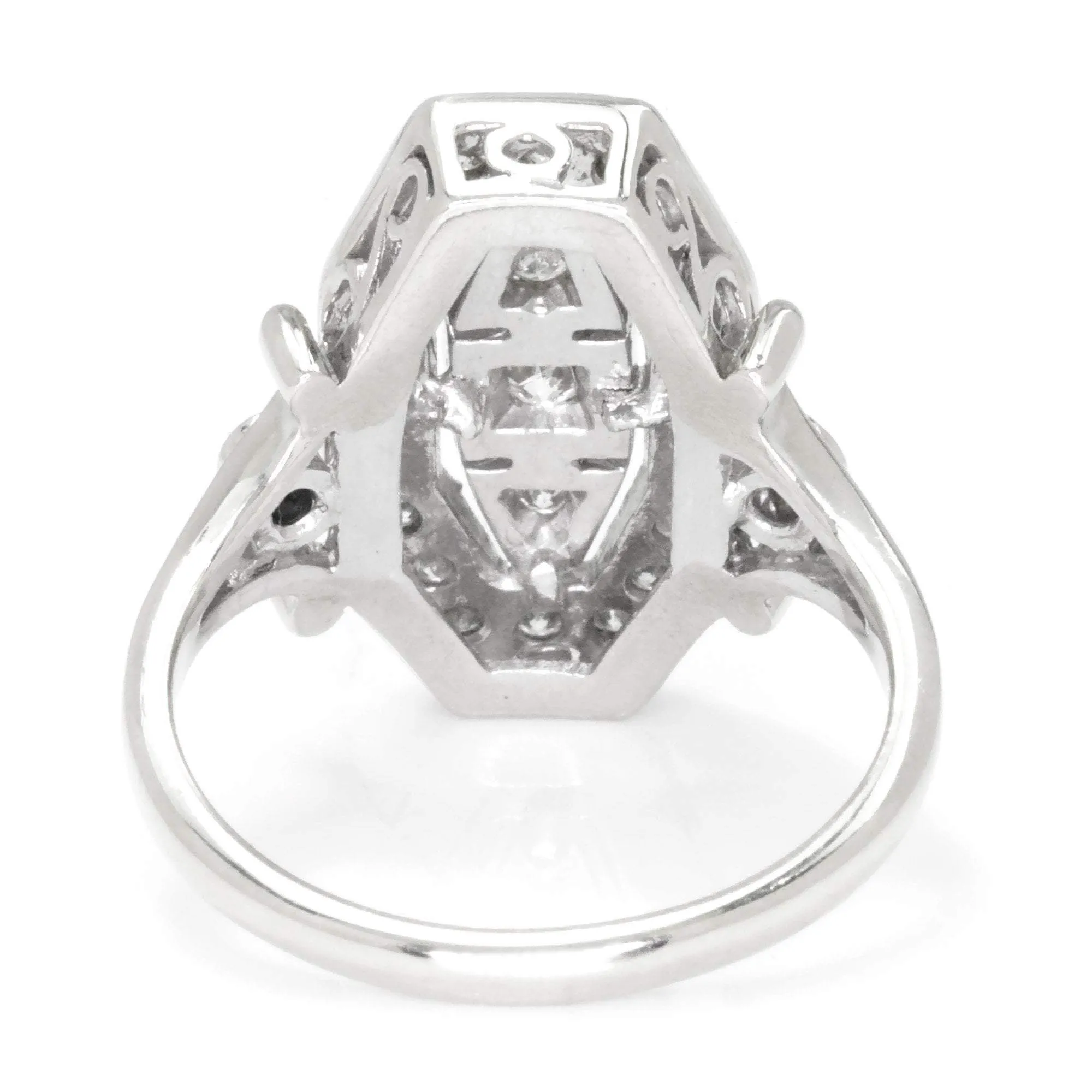 Vintage Reproduction Diamond Dinner Ring 14K .65ctw