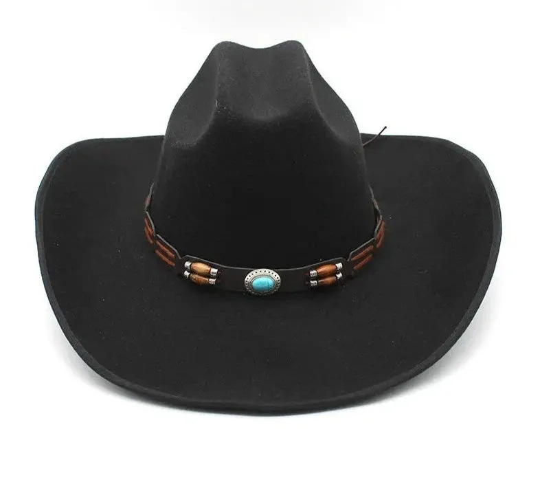 Vintage Wide Brim Wool Cowboy Hat