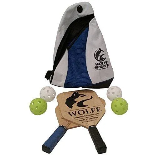 Wolfe Professional Pickleball Sling Bag - Crossbody Backpack For Women & Men - Zipper Pockets With Headphone Anti-Theft Wire Bag (Lime)