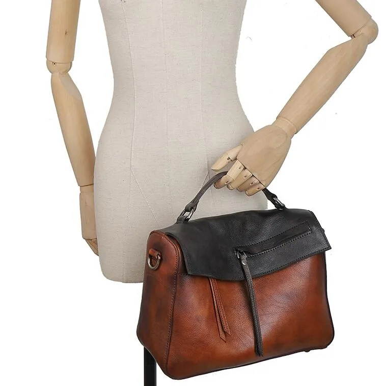 Womens Leather Satchel Bag Genuine Leather Handbags For Women