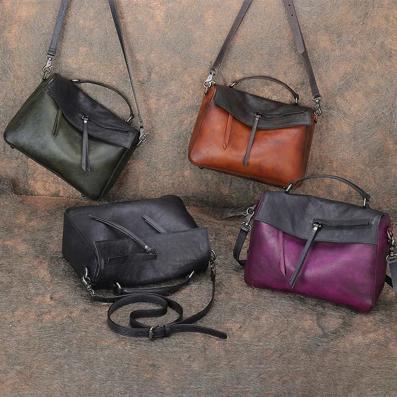 Womens Leather Satchel Bag Genuine Leather Handbags For Women