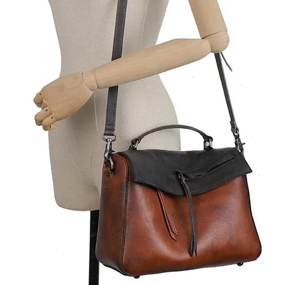 Womens Leather Satchel Bag Genuine Leather Handbags For Women