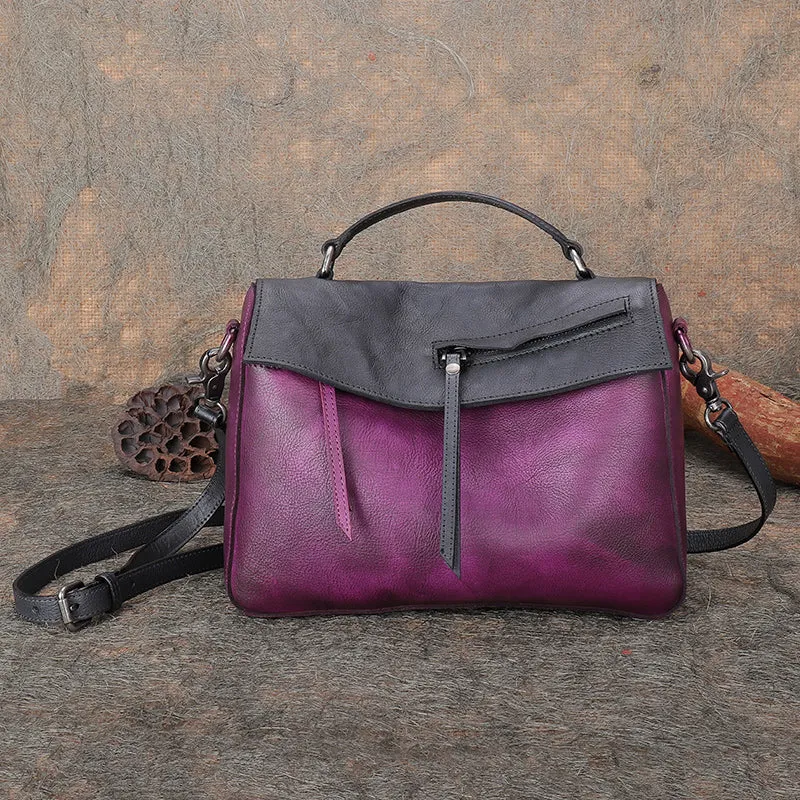 Womens Leather Satchel Bag Genuine Leather Handbags For Women