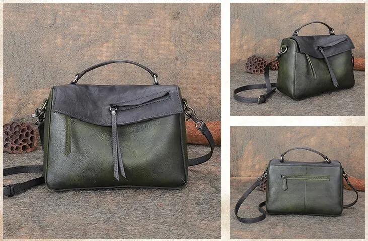Womens Leather Satchel Bag Genuine Leather Handbags For Women