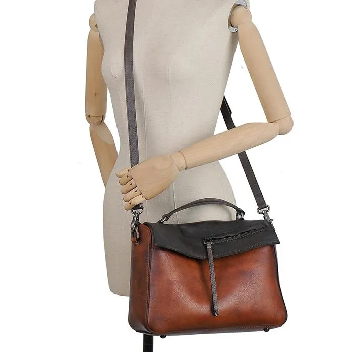 Womens Leather Satchel Bag Genuine Leather Handbags For Women