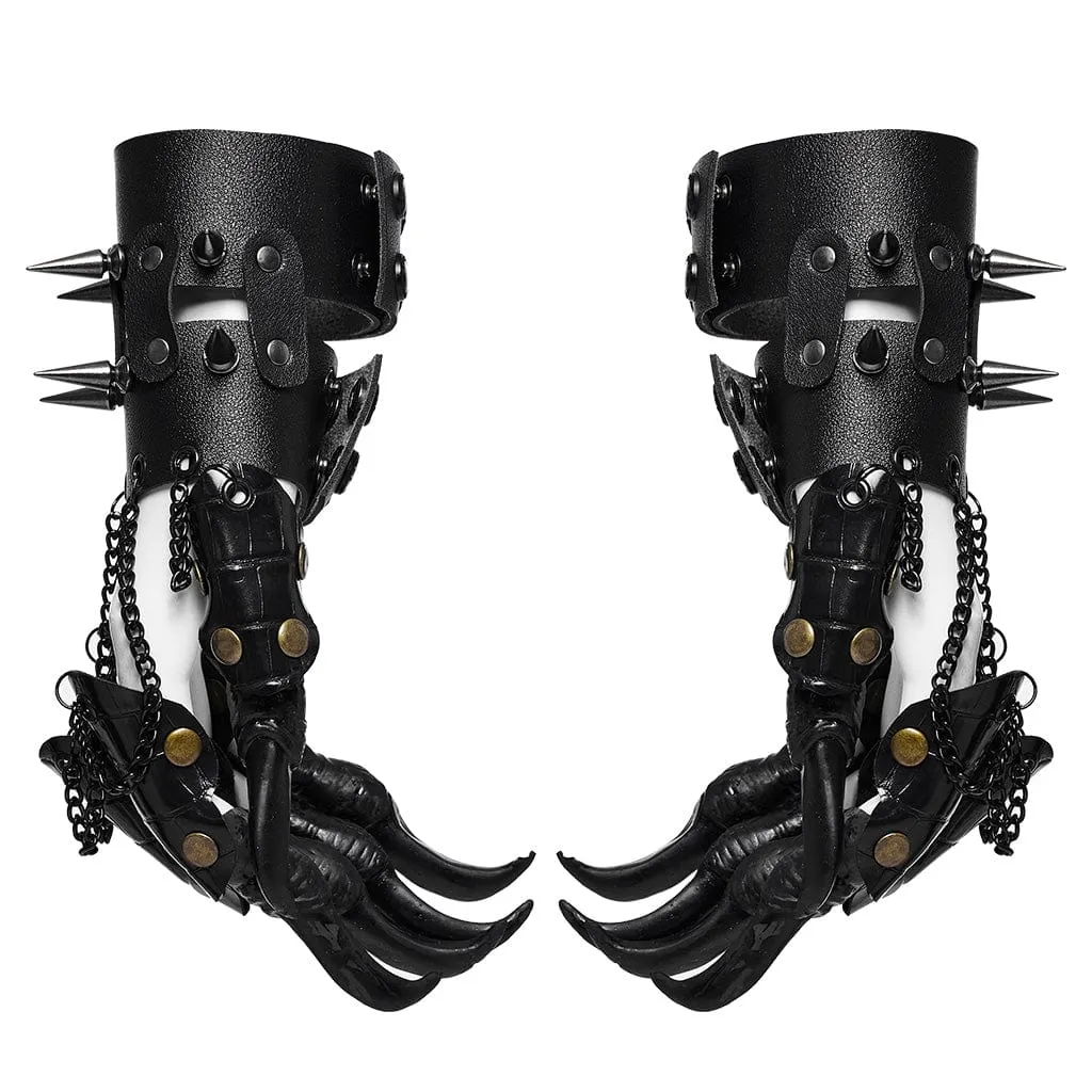 Women's Punk Faux Leather Fingertip Bracelets