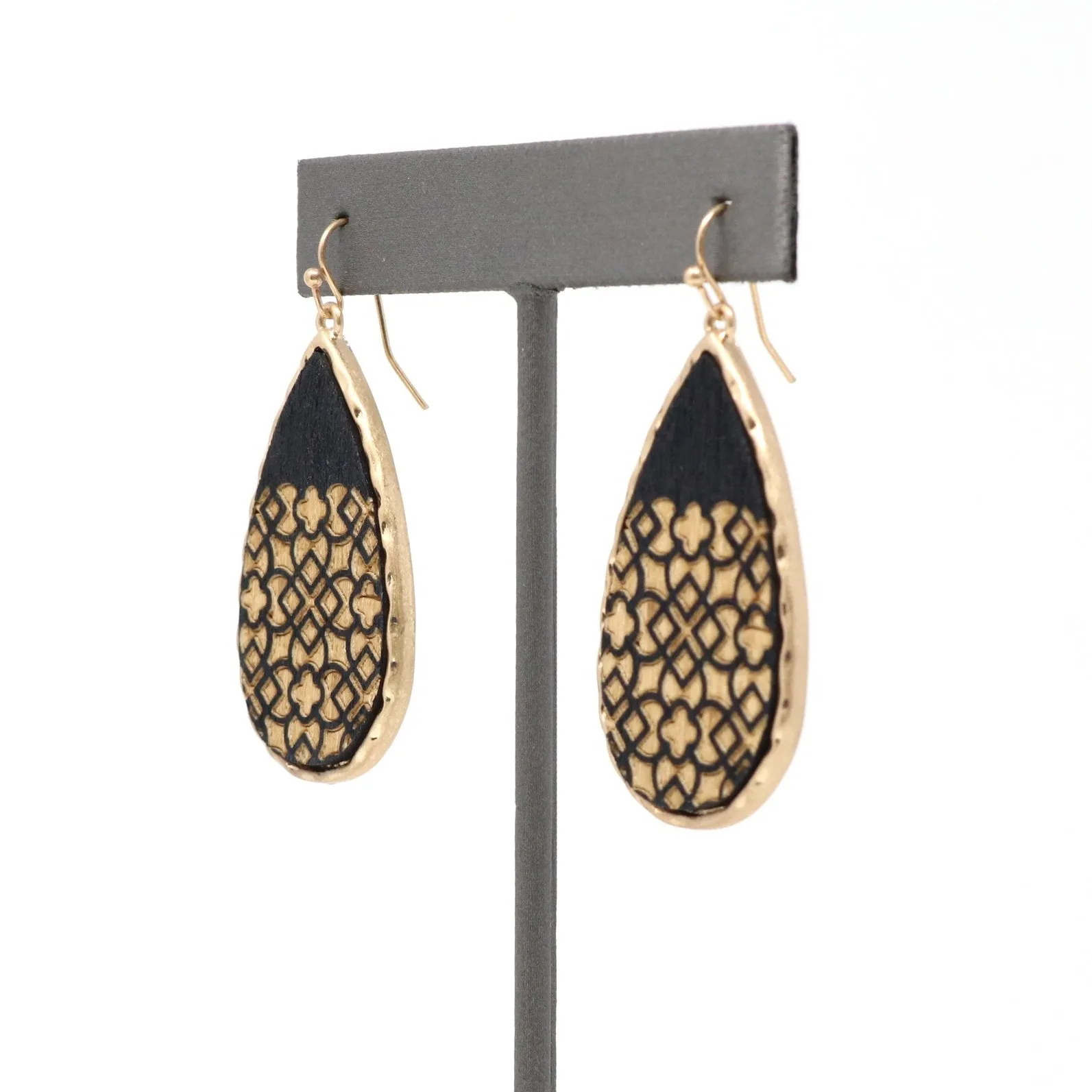 Wooden Teardrop Earring