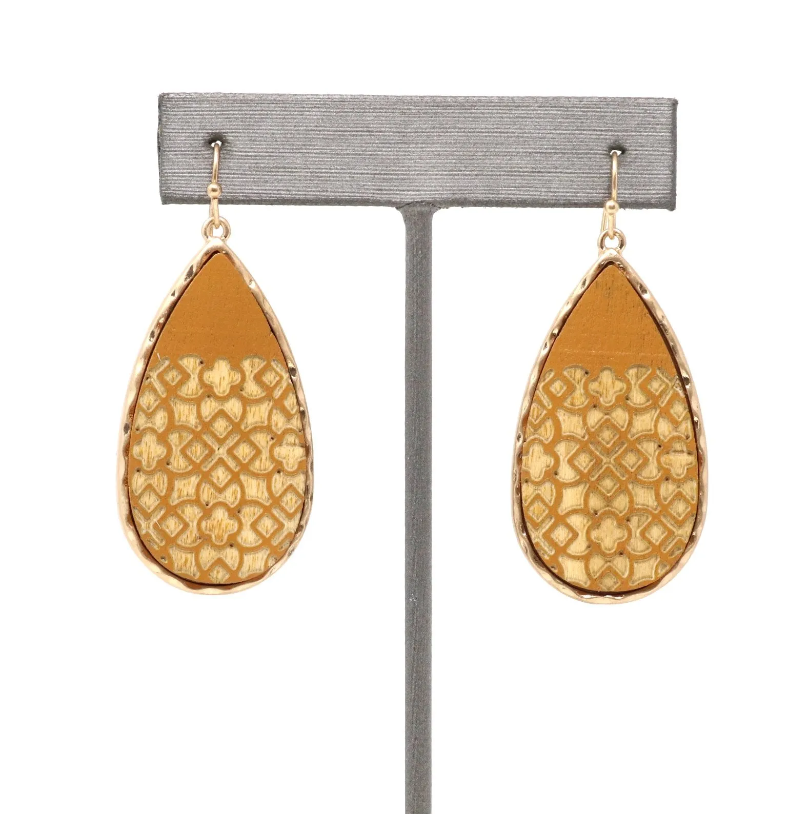 Wooden Teardrop Earring