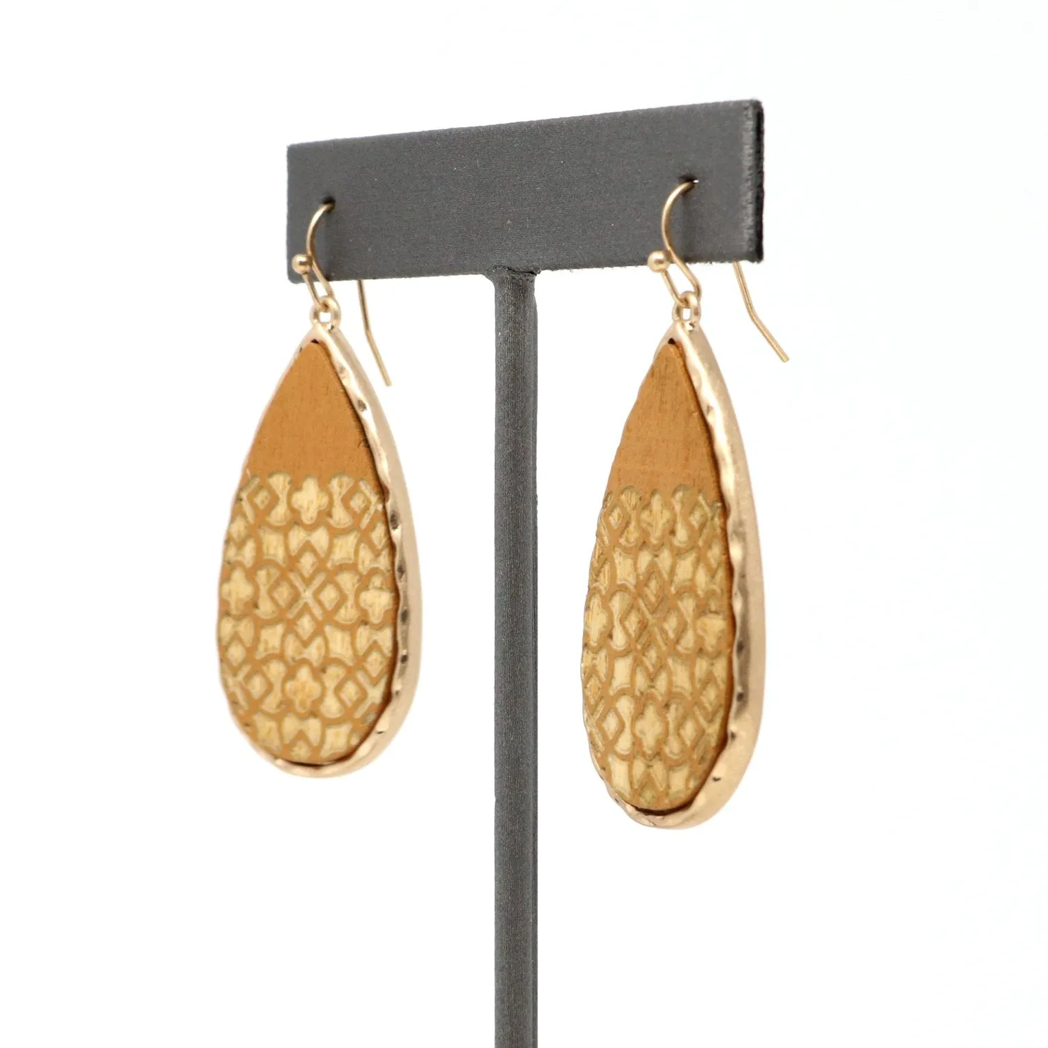 Wooden Teardrop Earring