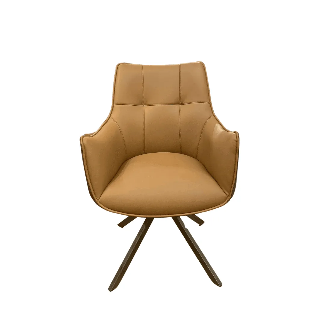 Xanthe Faux Leather Swivel Dining Chair