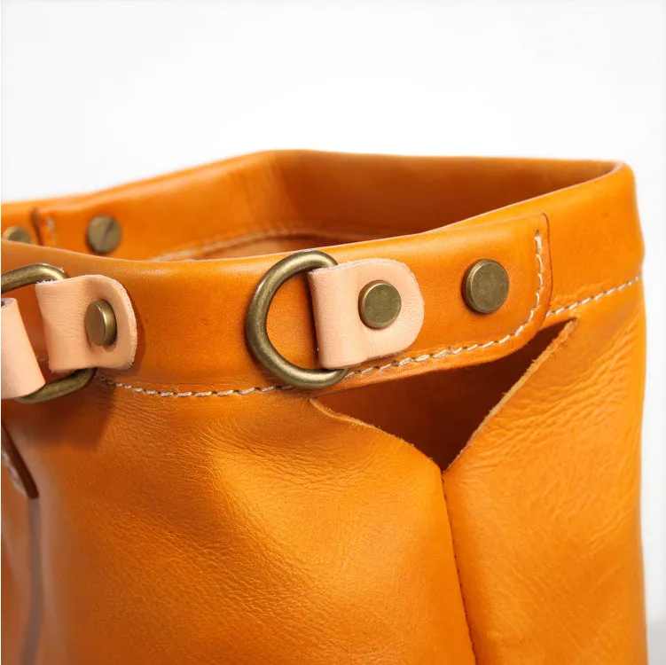 YAAGLE Women Real Leather Handmade Shoulder Bags Tote YGBR6003