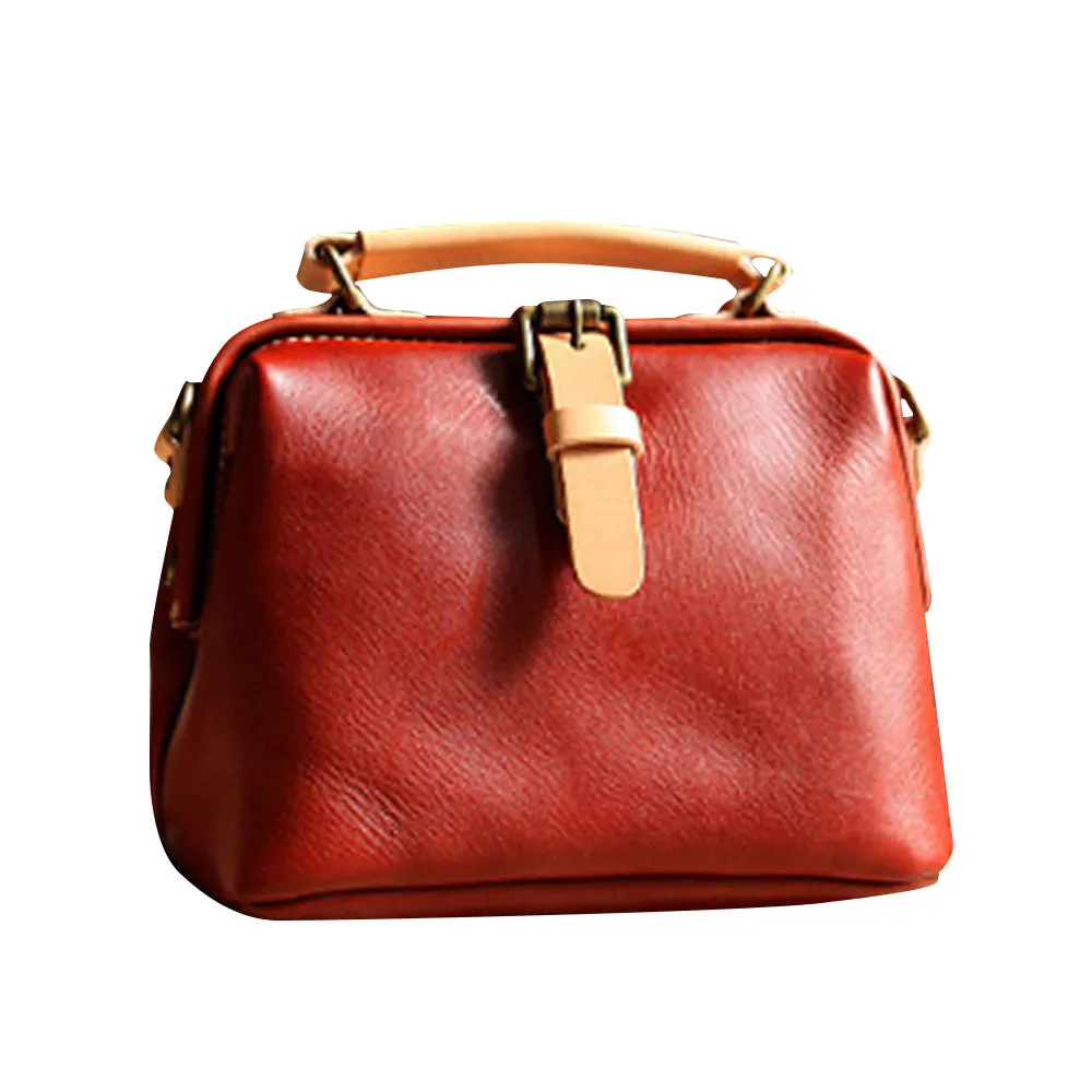 YAAGLE Women Real Leather Handmade Shoulder Bags Tote YGBR6003