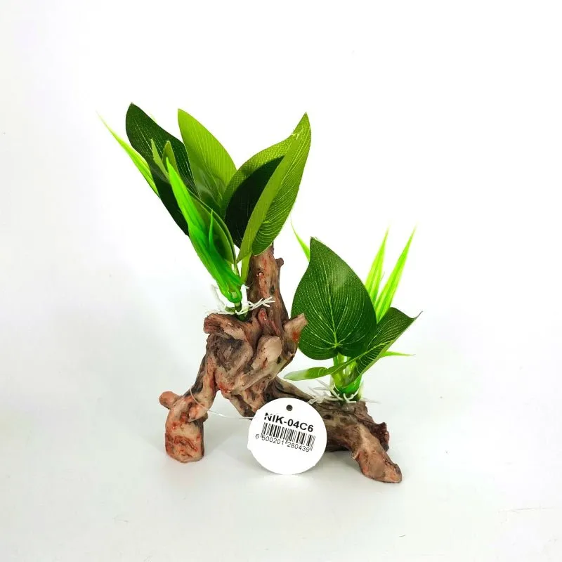 Zhen De Decoration - Wood w/ Plants - NIK-04A